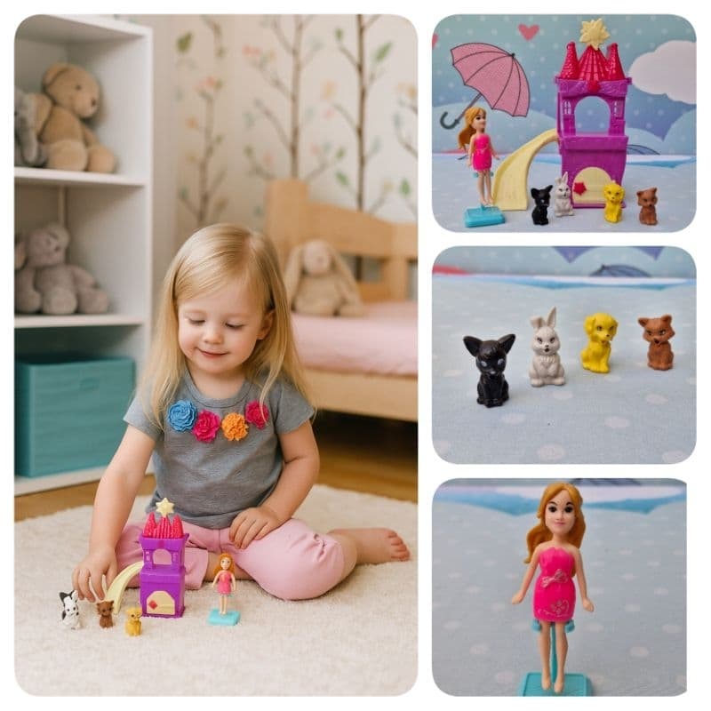 Brinquedo Infantil Menina Kit Casinha Boneca e Pets Diversão