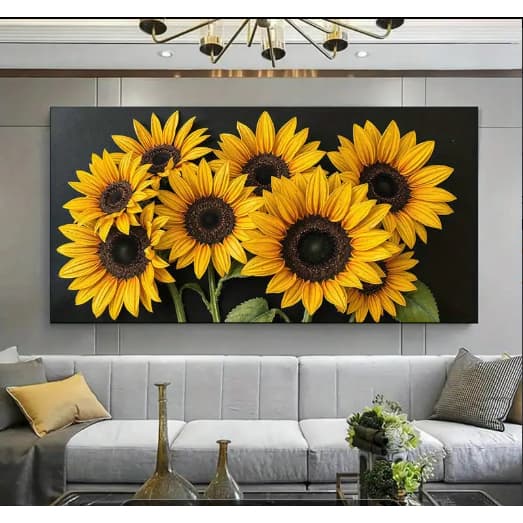 QUADRO DECORATIVO GIRASSOL FLORES SALA QUARTO FESTIVAL DE FLORES 1 PEÇA
