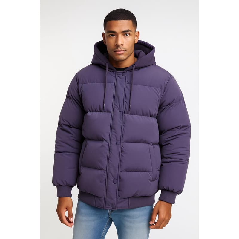 jaqueta casual Masculina| Bobojaco com capuz Removível | Peluciada