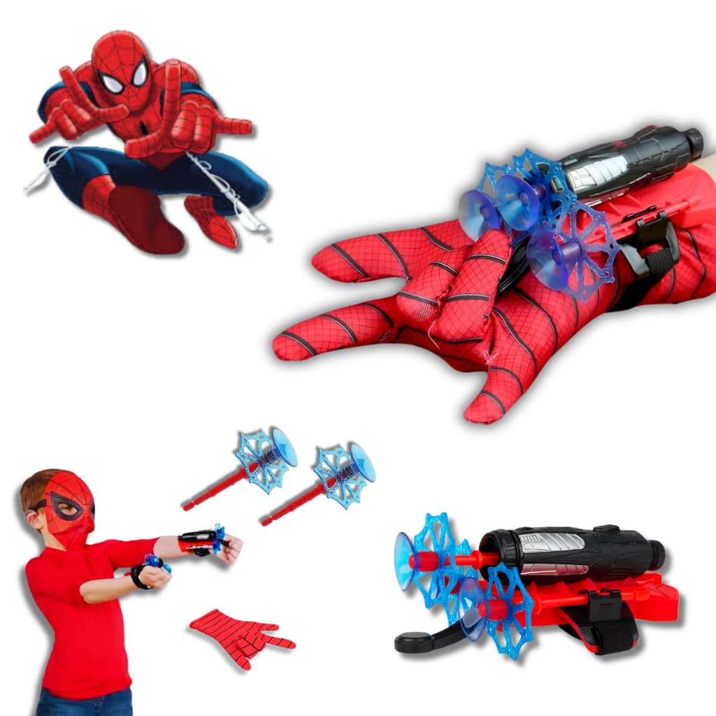 Luva Lançador De Teia Ventosa Homem Aranha Brinquedo Menino