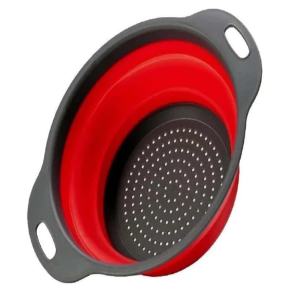 Escorredor de Silicone Retrátil Multiuso Macarrão Frutas Alimentos