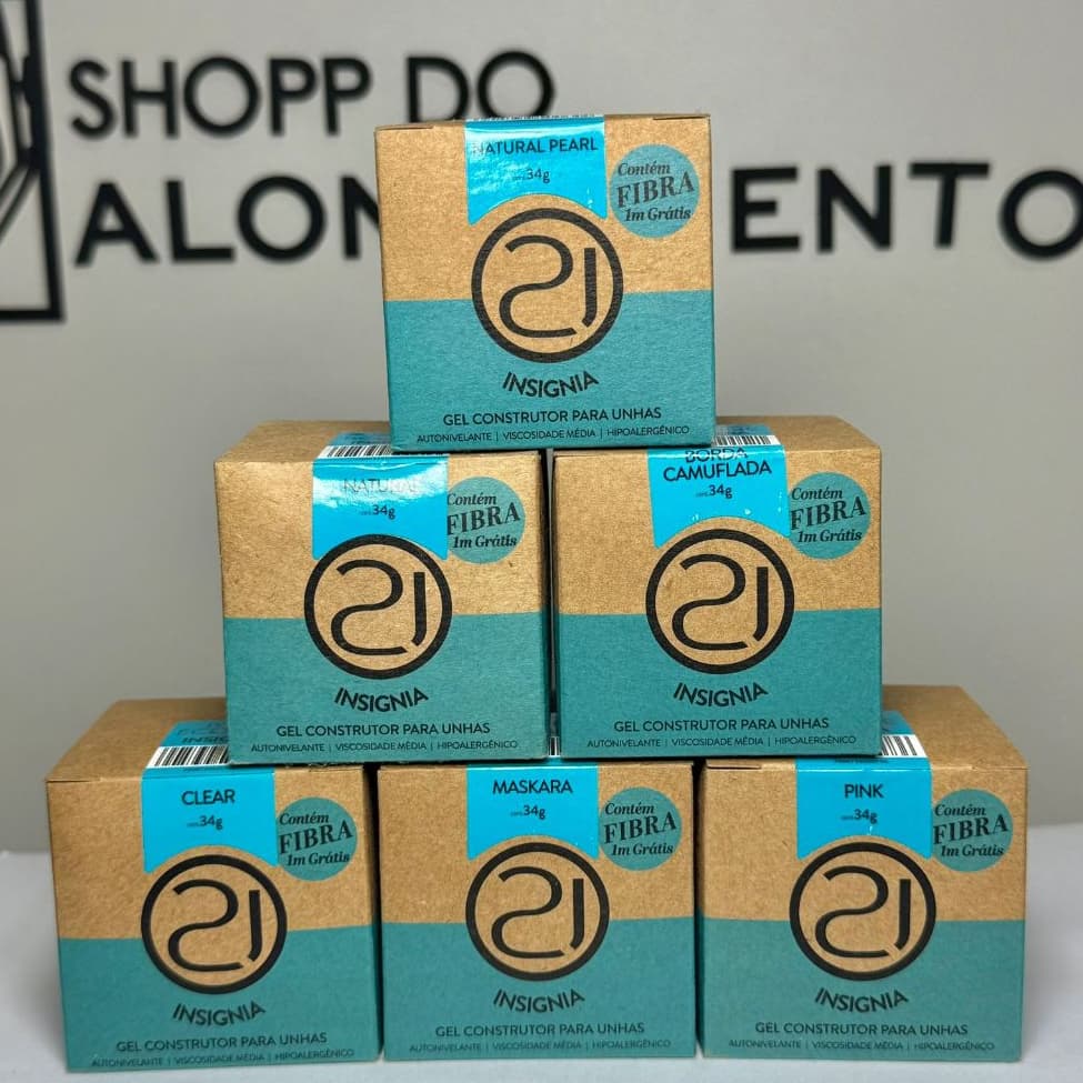 Gel Insignia Ecoline Nails 21 - 56g , 34g e 16g - 1MT de fibra Gratis - ORIGINAL