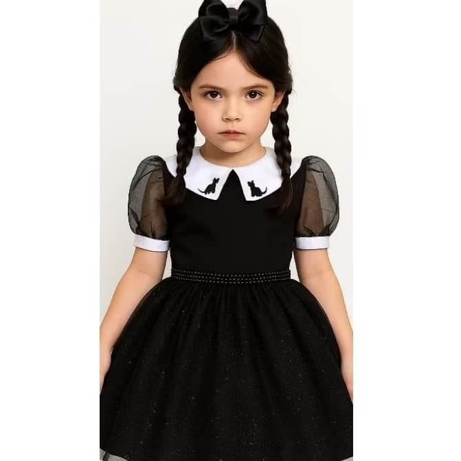 VESTIDO LUXO WANDINHA HALLOWEEN
