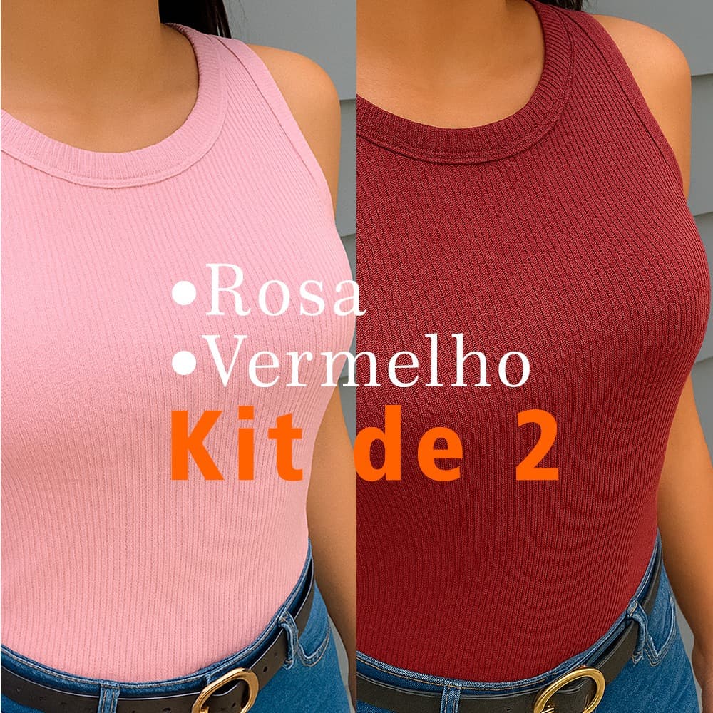Blusas Regatas feminina em Tecido Anaruga Conforto, Estilo Minimalista Toque Suave moderna