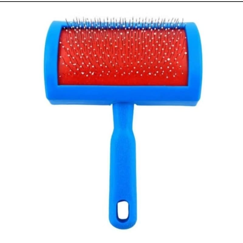 Rasqueadeira Curva para Pet (P) 12.5x8.5cm - Escovação e Cuidado Profissional Pet