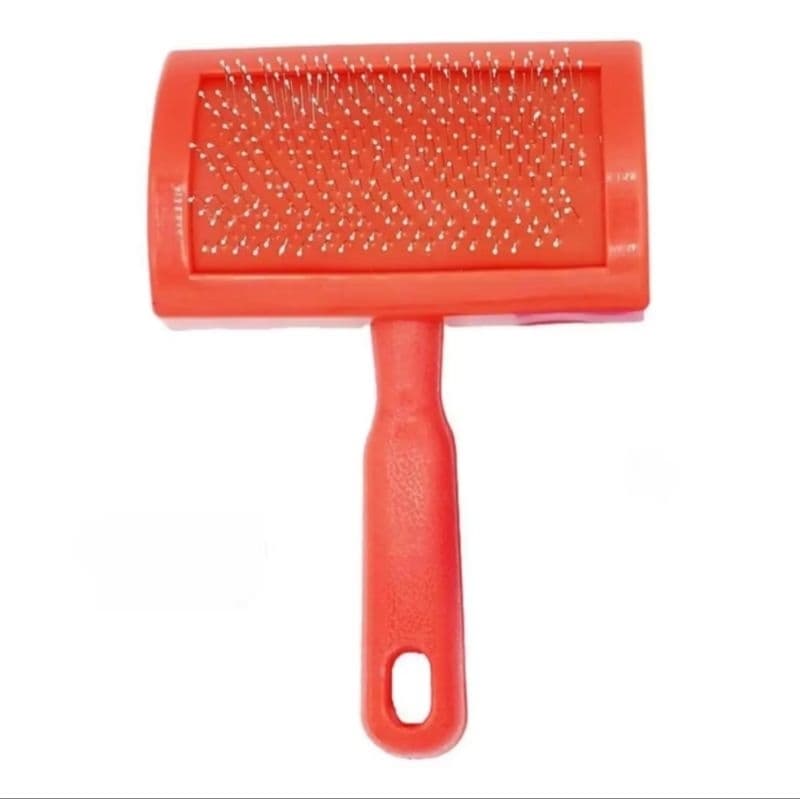 Rasqueadeira Curva para Pet (M) 16x10cm - Ideal para a Escovação Diária de Cães e Gatos