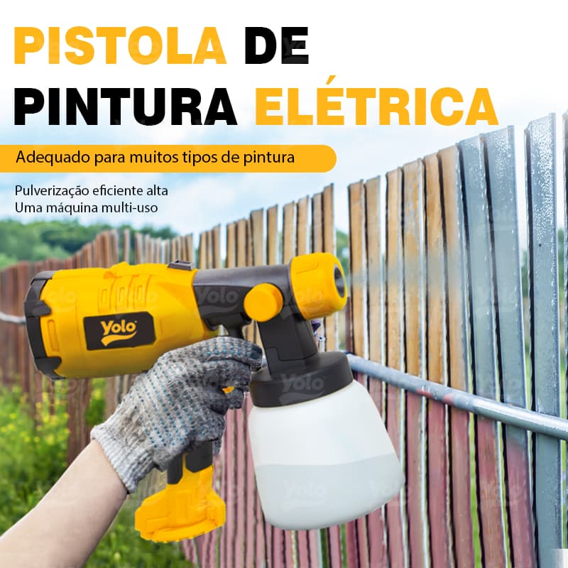 Pistola Pintura Elétrica 1000ml Pulverizador 750w C/4 Bicos Grande Capacidade Pulverizador de Tinta