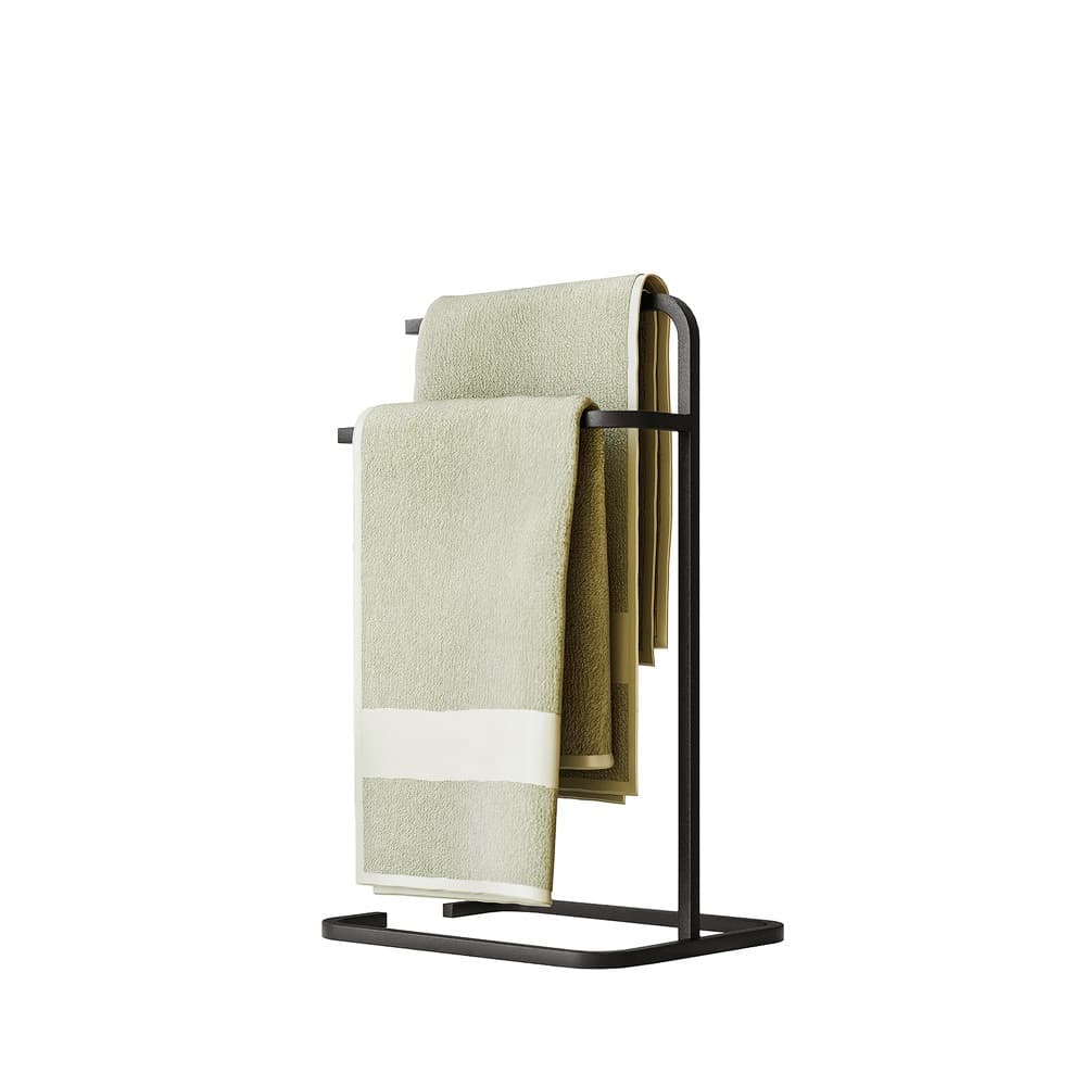Porta Toalha de Pia Lavabo Banheiro Aço Preto Industrial Moderno Luxo Decorativo Elegante Premium