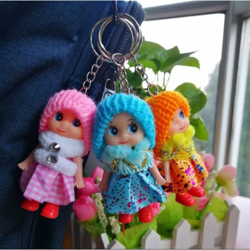 Kit 12 Chaveiro Princesa Meninas 7 cm Messy Boneca Pingente