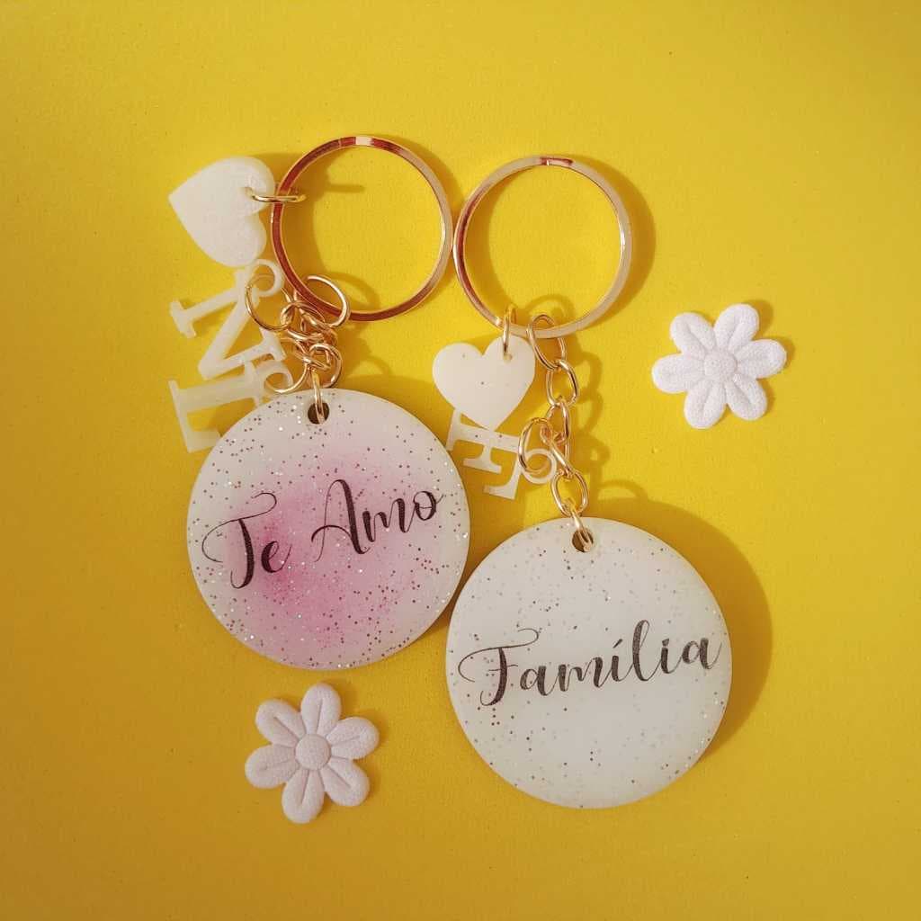 Chaveiro personalizado em resina - 4cm com foto