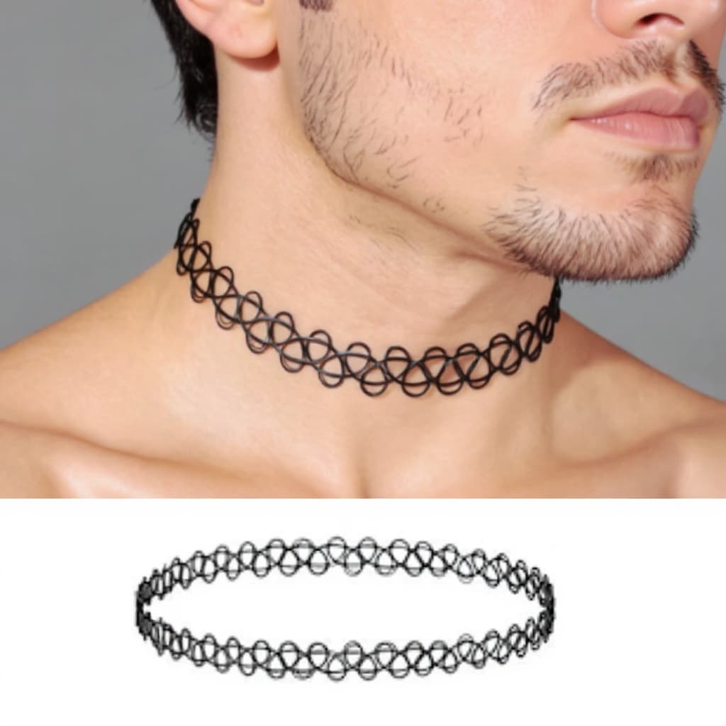 Colar Gargantilha Coleira Choker Tattoo Adulto Infantil Unissex Estilo ÚNICO Moda Estilo