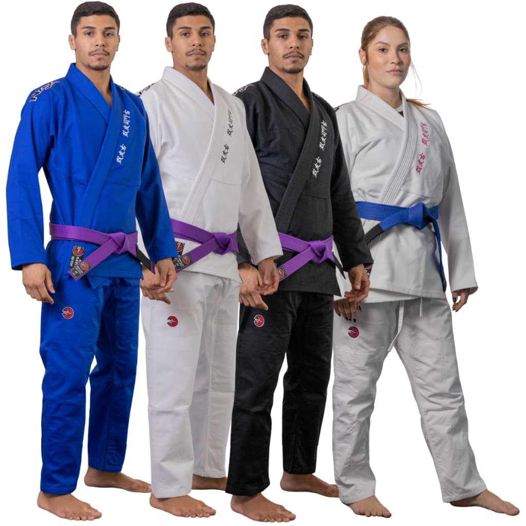 Kimono Adulto trançado Jiu Jitsu / Judo / Karatê Ultra Profissional Hanzo 450g Naja unissex Premium
