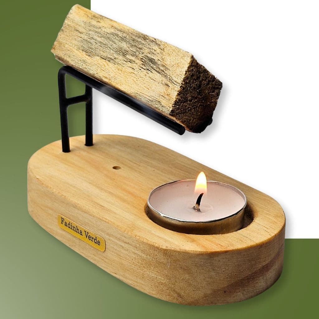 Incensario Suporte Palo Santo 10 Velas 50 Gramas Pau Santo Defumador Porta Insenso Mística Relaxante