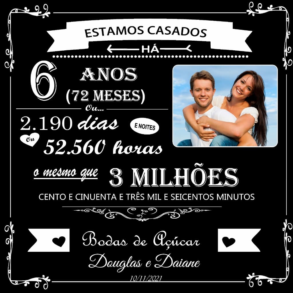 Quadro Presente Bodas de Casamento Namoro Casal Azulejo Personalizado com Foto do Casal Quadro Bodas 20x20 cm