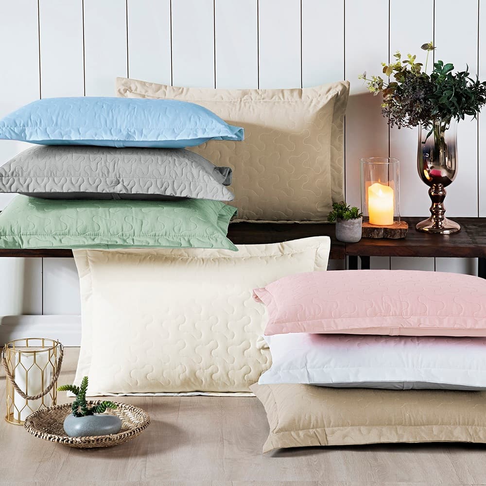 Porta Travesseiro Matelado 80x60 Percale 200 Fios Algodao Conforto Macio Elegante Enxoval Cama Quarto Protecao
