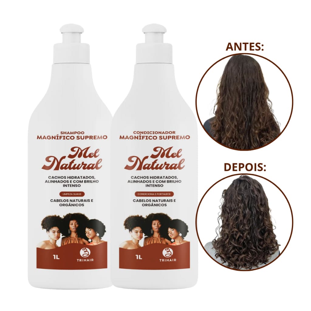 Kit Shampoo e Condicionador Mel Natural 1L Magnífico Supremo