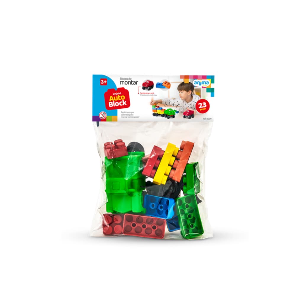 Blocos De Montar Infantil Auto Block Brinquedo Educativo - Anima Toys