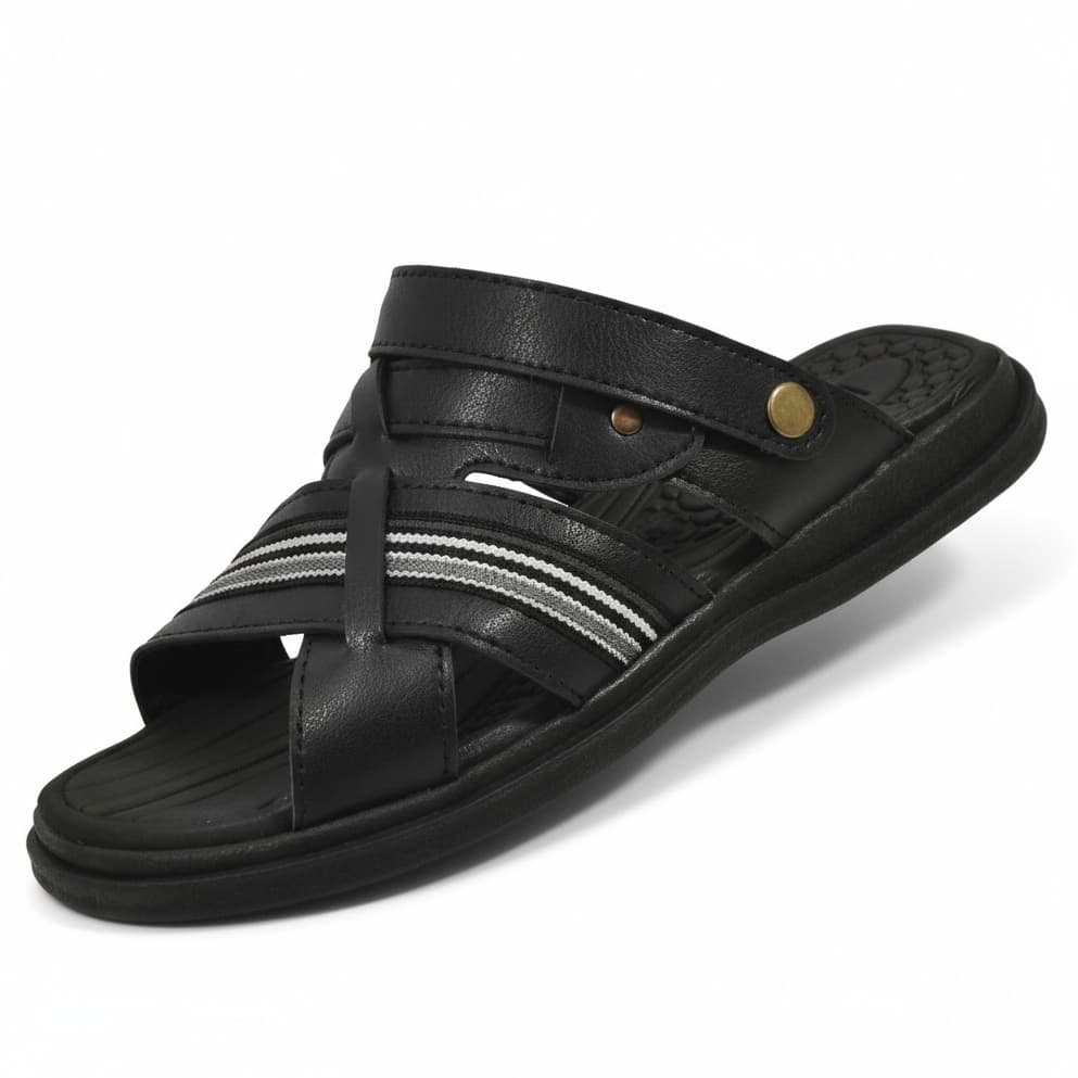 Sandália Chinelo Adulto Masculino Couro Ortopédica Palmilha Confortável Leve e Macia Envio Rápido