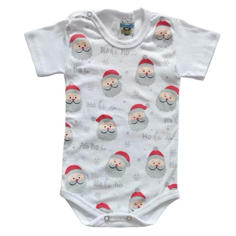 Body Bebê de Festa Natal Verão Malha Algodão