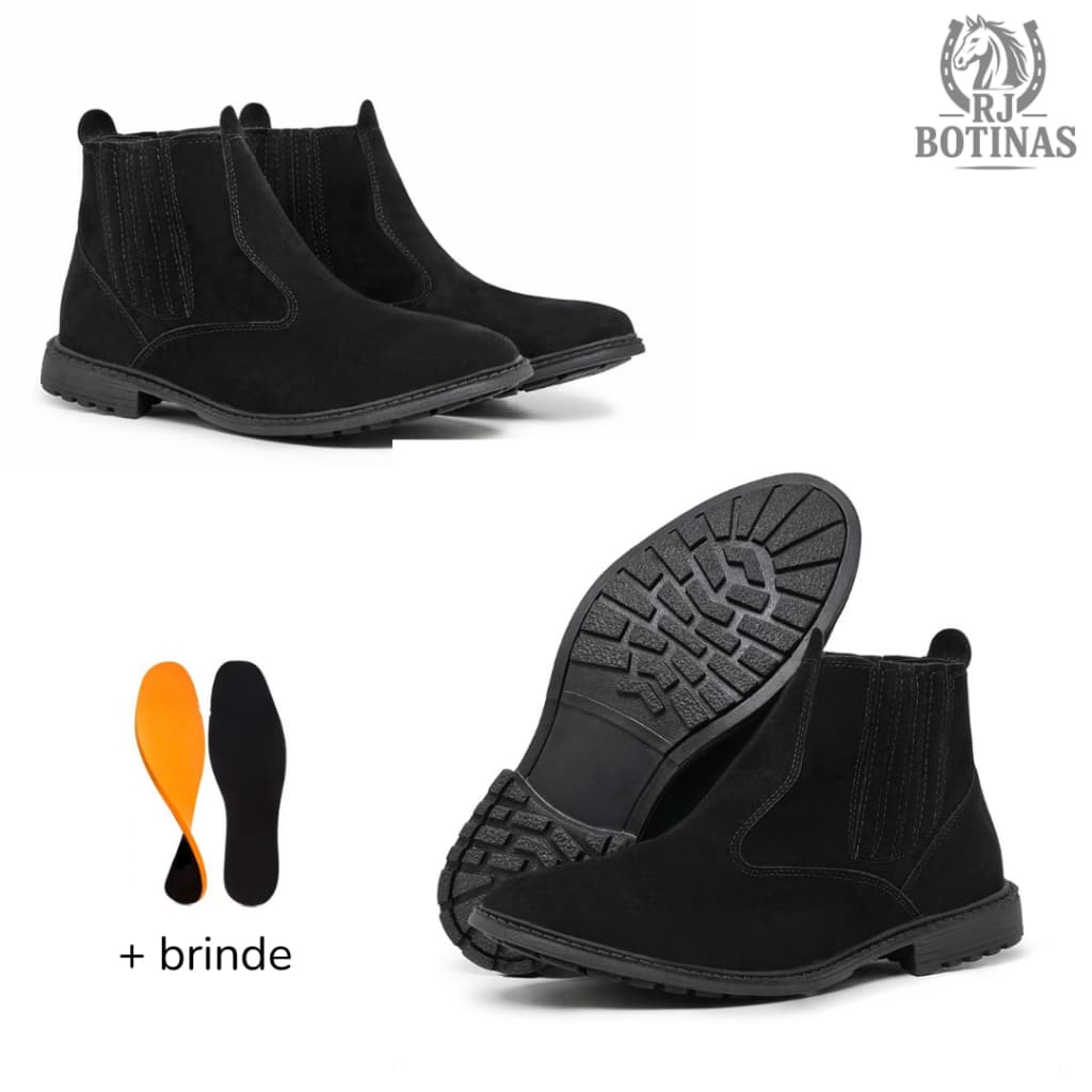 Botina Chelsea Masculina Camurça Rustic Premium  (+ Brinde)