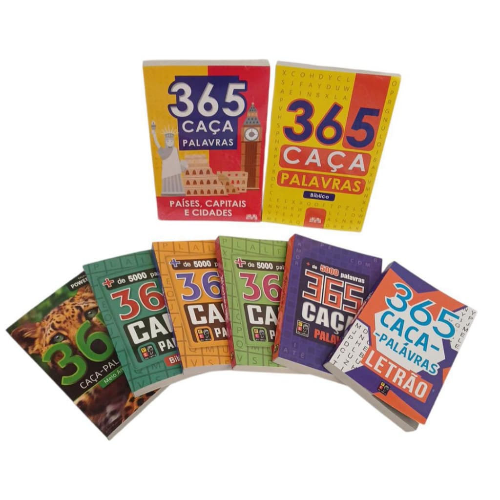 Livro Caça palavra - Coleção com 5 modelos diversos
