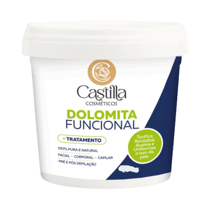 Dolomita Funcional Castilla Cosméticos 250g– Argila Clareadora para Tratamento Facial e Corporal