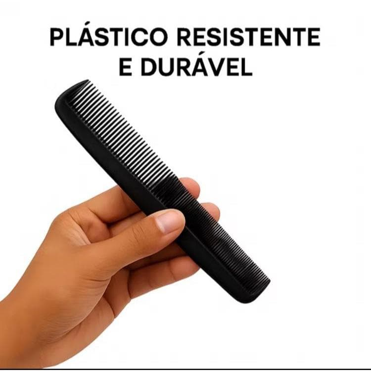 Pente Masculino Preto de Bolso INQUEBRÁVEL Cabelo e barba Ótimo custo beneficio UN