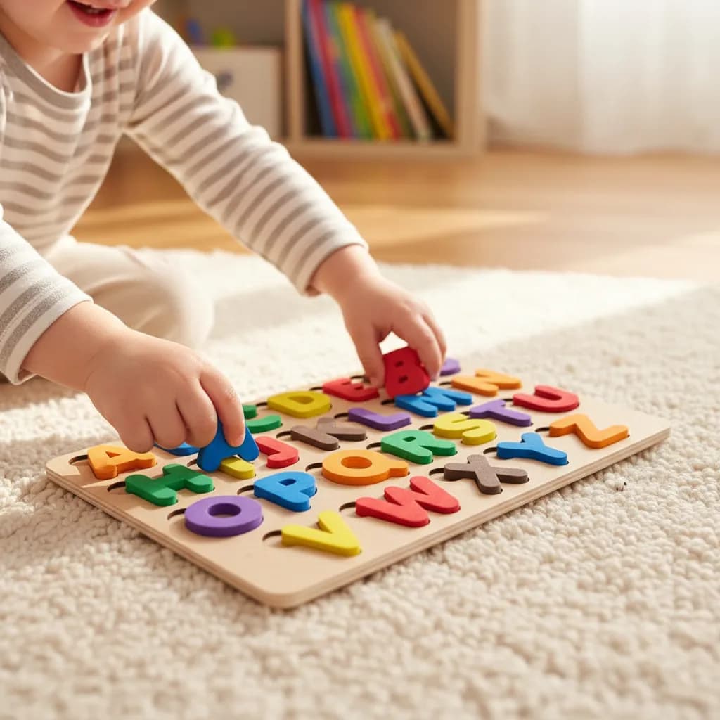 Brinquedo Educativo Montessori Tabuleiro Alfabeto Letras em EVA | Brinquedo Pedagógico Infantil