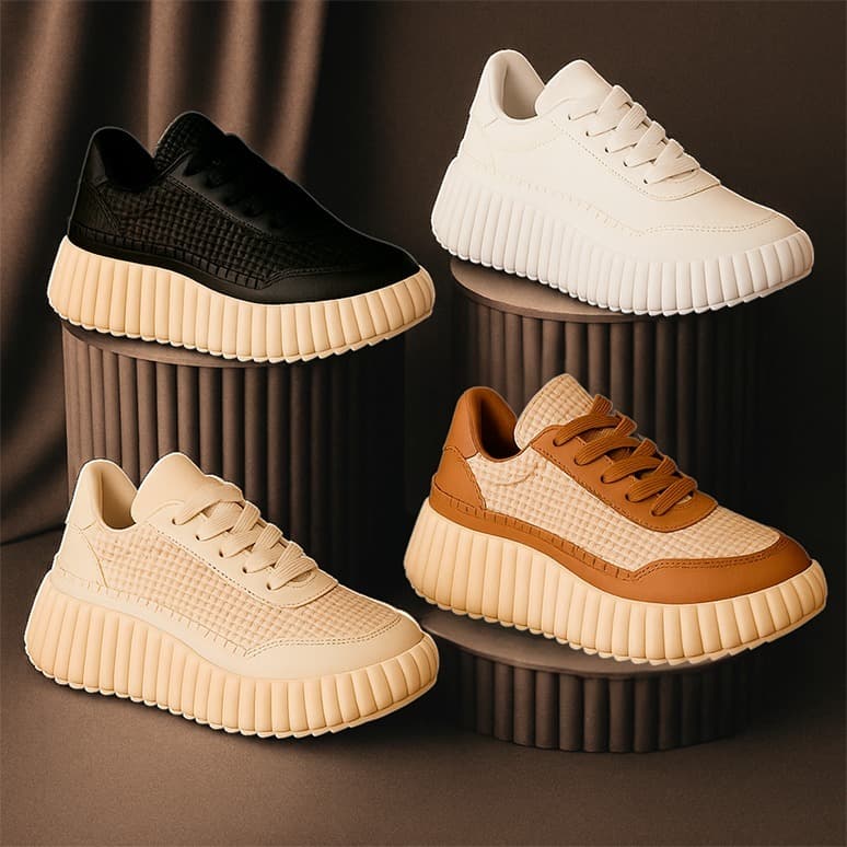 Kit 2 Pares Tenis Feminino Leve Elegante Versatil Tendencia 2025 (Com Marca)