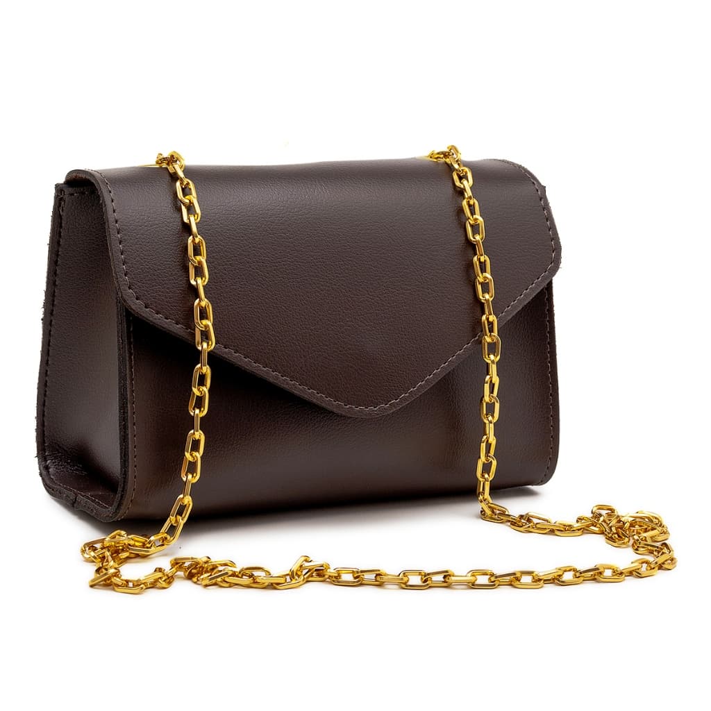 Bolsa Feminina Baú Corrente Ombro com Alça Dourada  Estilo e Sofisticação Envio Imediato