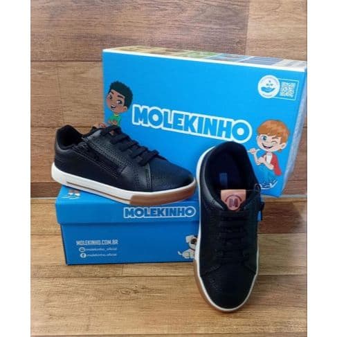 SAPATENIS MOLEKINHO CORINO CALCE FACL PRETO INFANTIL