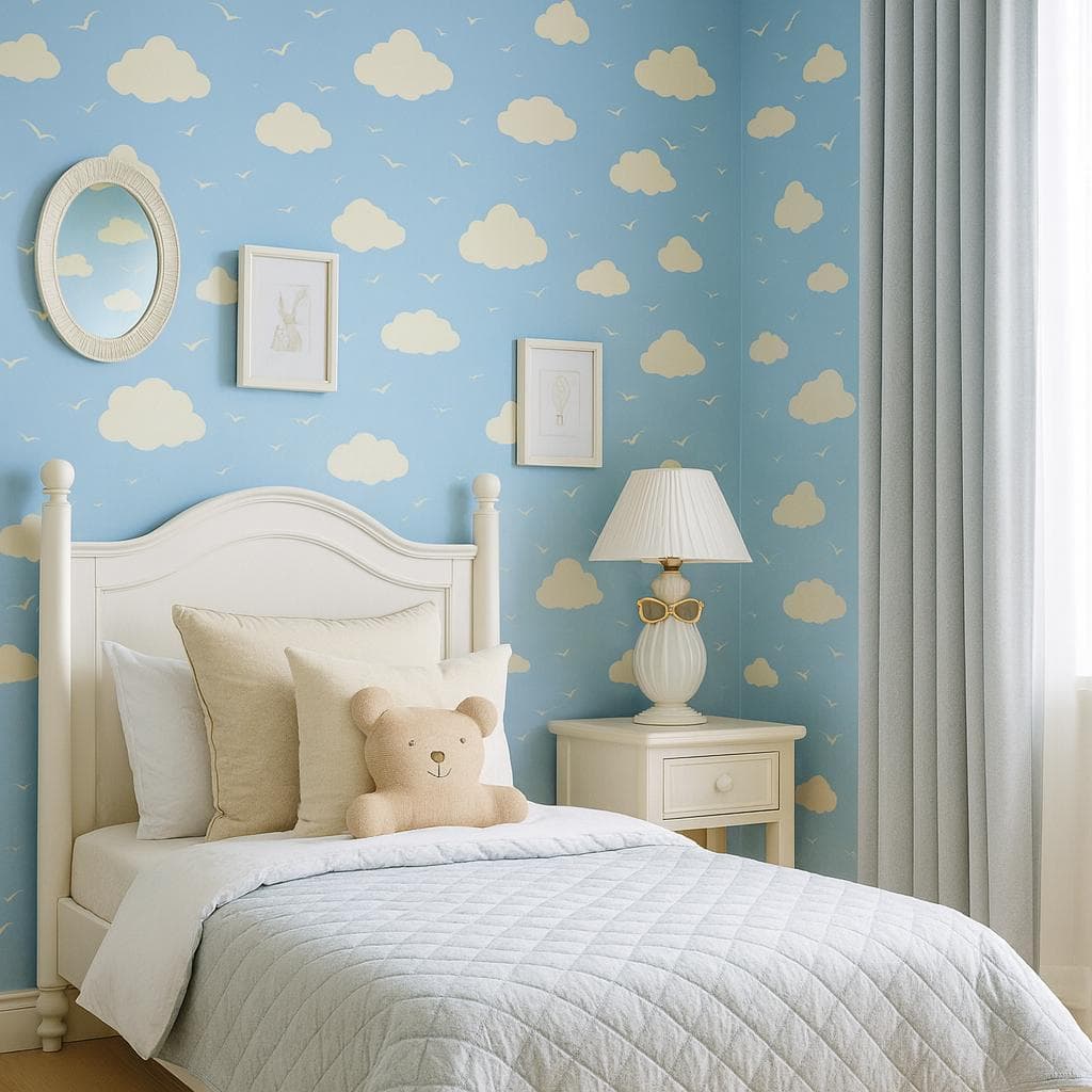 Papel De Parede Infantil 92 Vinílico Adesivo Lavável Quarto Sala  Rolo 50 Cm de Larg,1,2,3,6 mt Comp