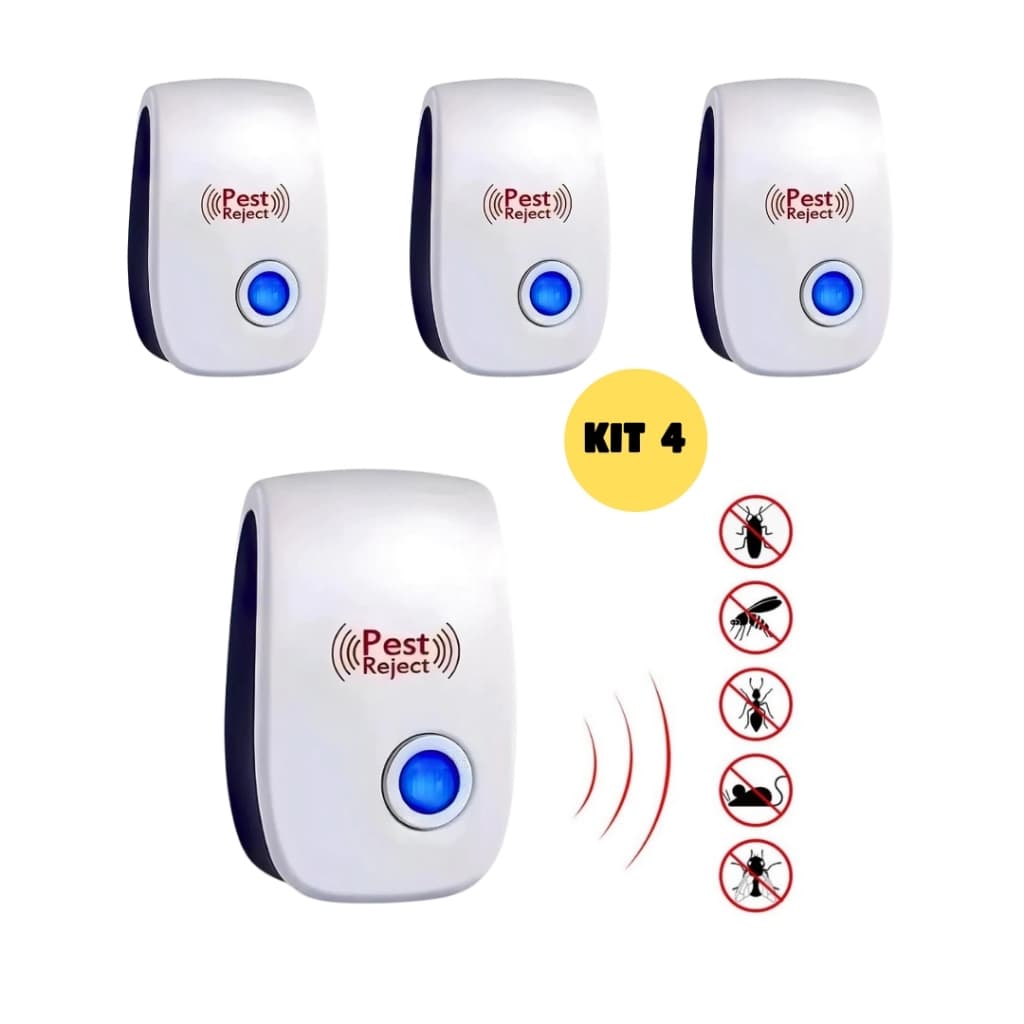 KIT Repelente Eletrônico Ultrassônico Mosca Pernilongos Baratas Morcegos ShopiVerse