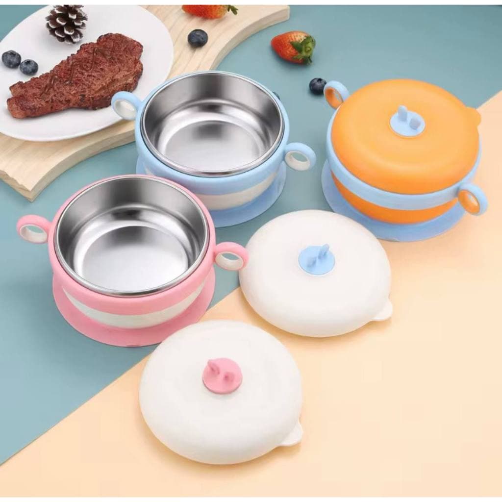 Lancheira Portátil  Infantil Escolar Bebê Passeio Marmita Térmica De Aço Inoxidável - Envio 24Hrs!