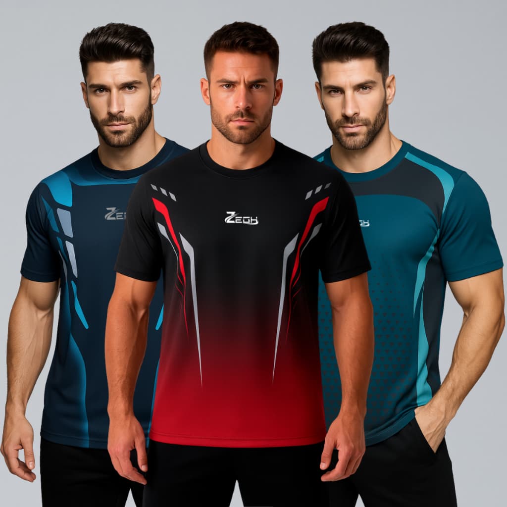 Camisas Camiseta Dry Fit Masculina Para Academia Caminhada Corrida Zegh Com Proteção UV