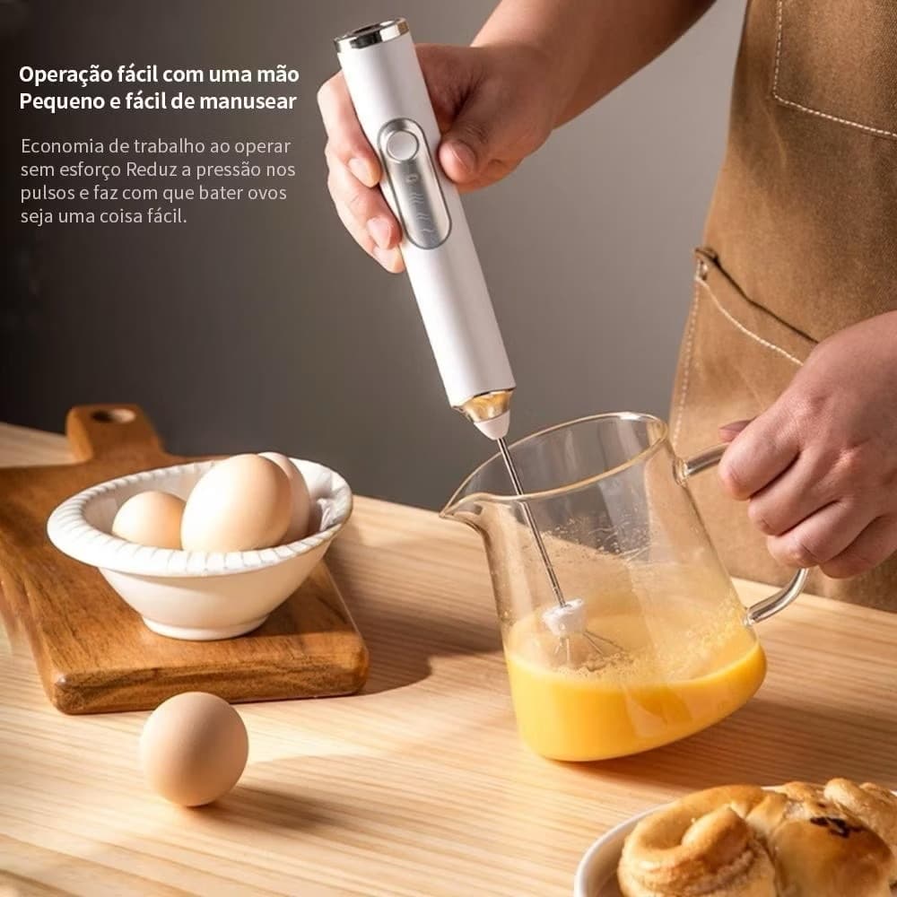 Mini Misturador Batedor Mixer Elétrico Para Claras de Ovos Leite Café Clara de Ovo, para Cozinha Doméstica