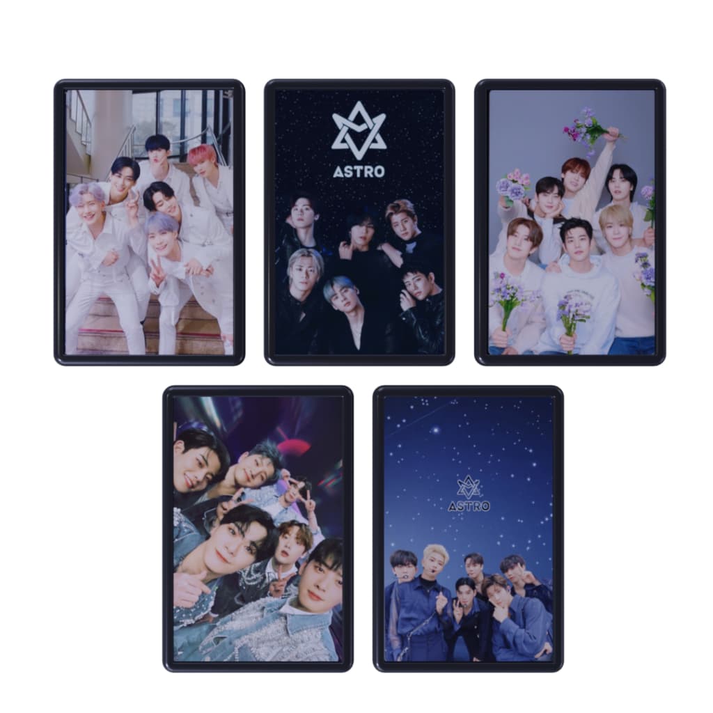 Kit de 5 Quadros Decorativos Com moldura Tamanho 20x30cm Tema Astro Kpop