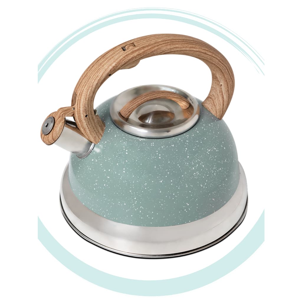 Chaleira de Inox com Apito Brinox 2,7 L Roma com Indução Verde