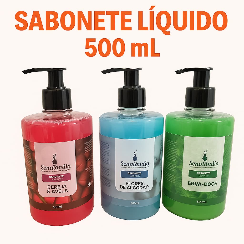 Sabonete Líquido 500 ml Senalândia Mãos Corpo e Rosto