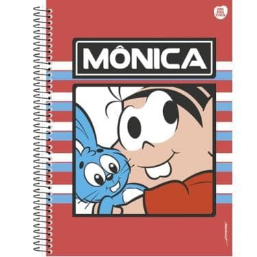 Caderno Universitário capa dura 200 x 275mm 80 folhas Turma da Mônica Animativa
