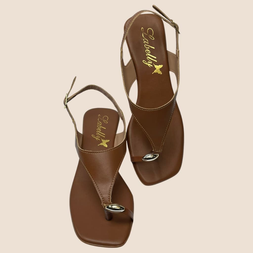 👡 Sandália Feminina Rasteirinha Flat Anel Dourado — Confortável e Elegante Leve Dia Dia