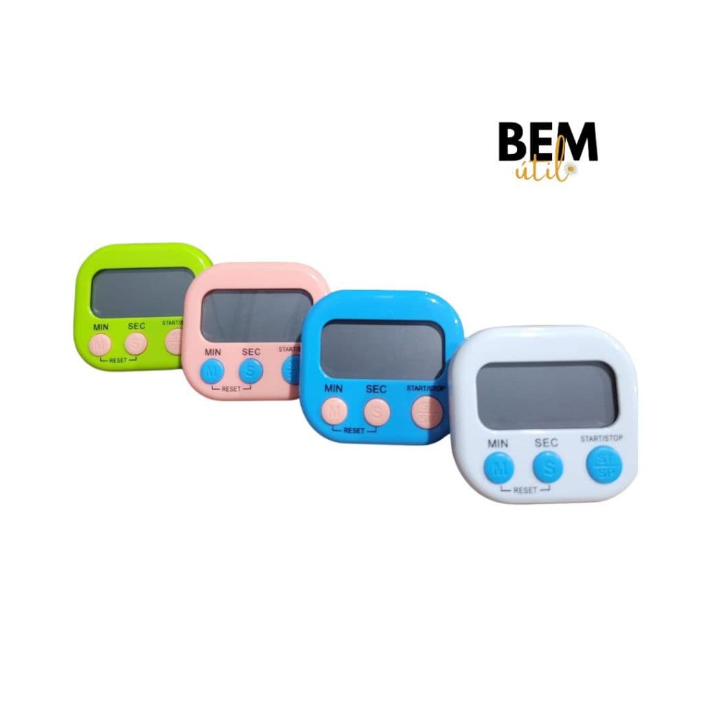 Timer Temporizador Cronometro Digital De Cozinha Mesa com Imã geladeira Números Grandes Conta Para Cima Ou Para Baixo