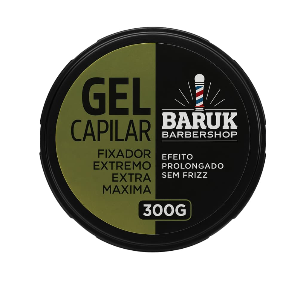 Gel Para Beby Hair fixador extremo Baruk barbershop 300g Alta fixação