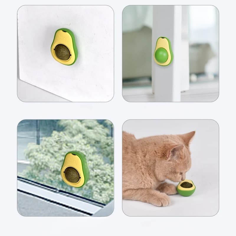 Abacate De Brinquedo Para Gatos Com Catnip Erva Gato Natural