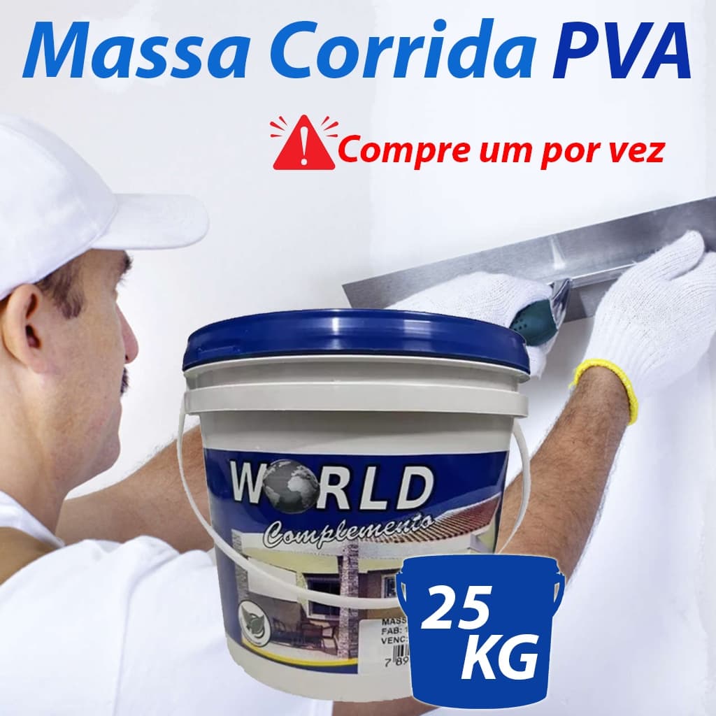Massa Corrida PVA Para Parede Acabamento Nivelador Fácil Aplicação