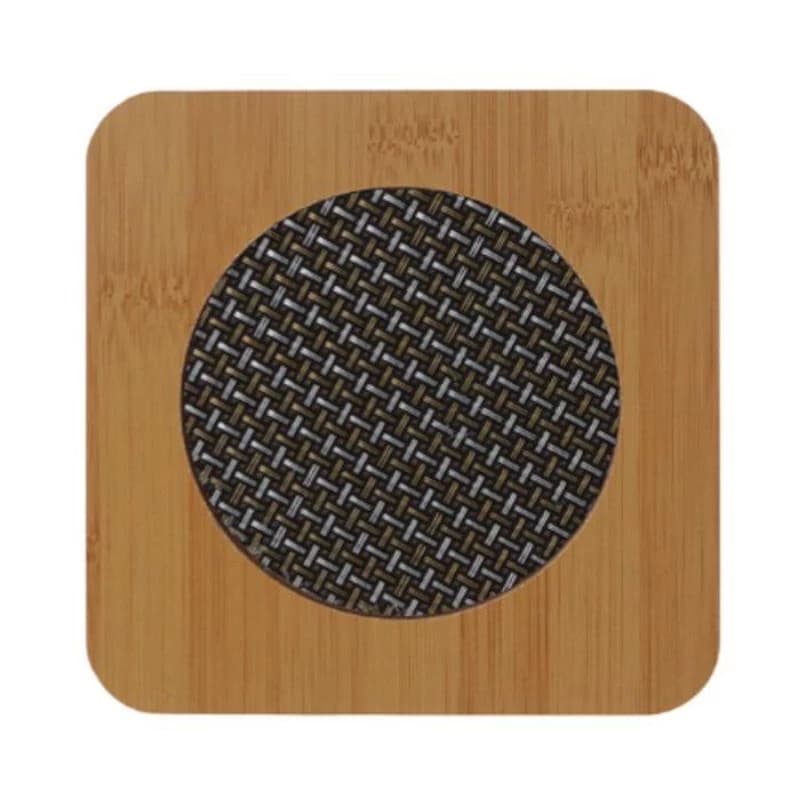 Descanso para Panela 17x17cm – Madeira e Nylon com 4 Apoios de EVA Antiderrapante