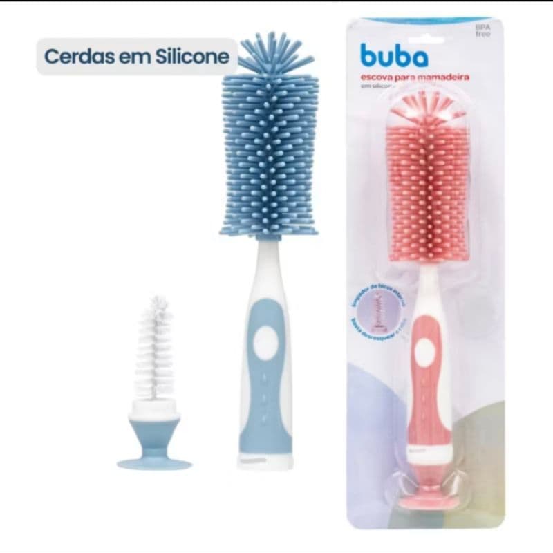 Escova silicone Higienizador Para Mamadeira E Bico Buba