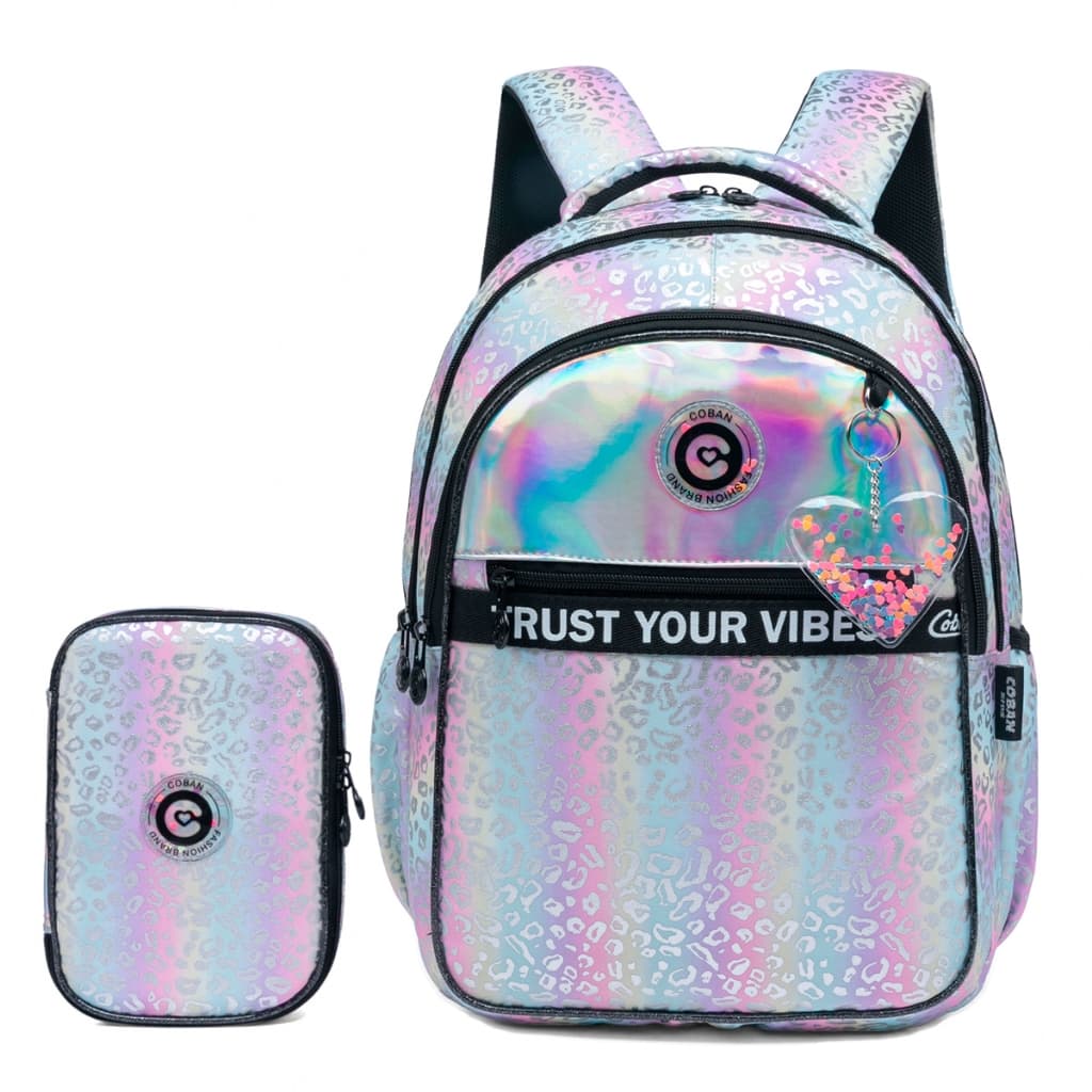 Kit Escolar Mochila Costas Juvenil Estojo Menina 18L Coban