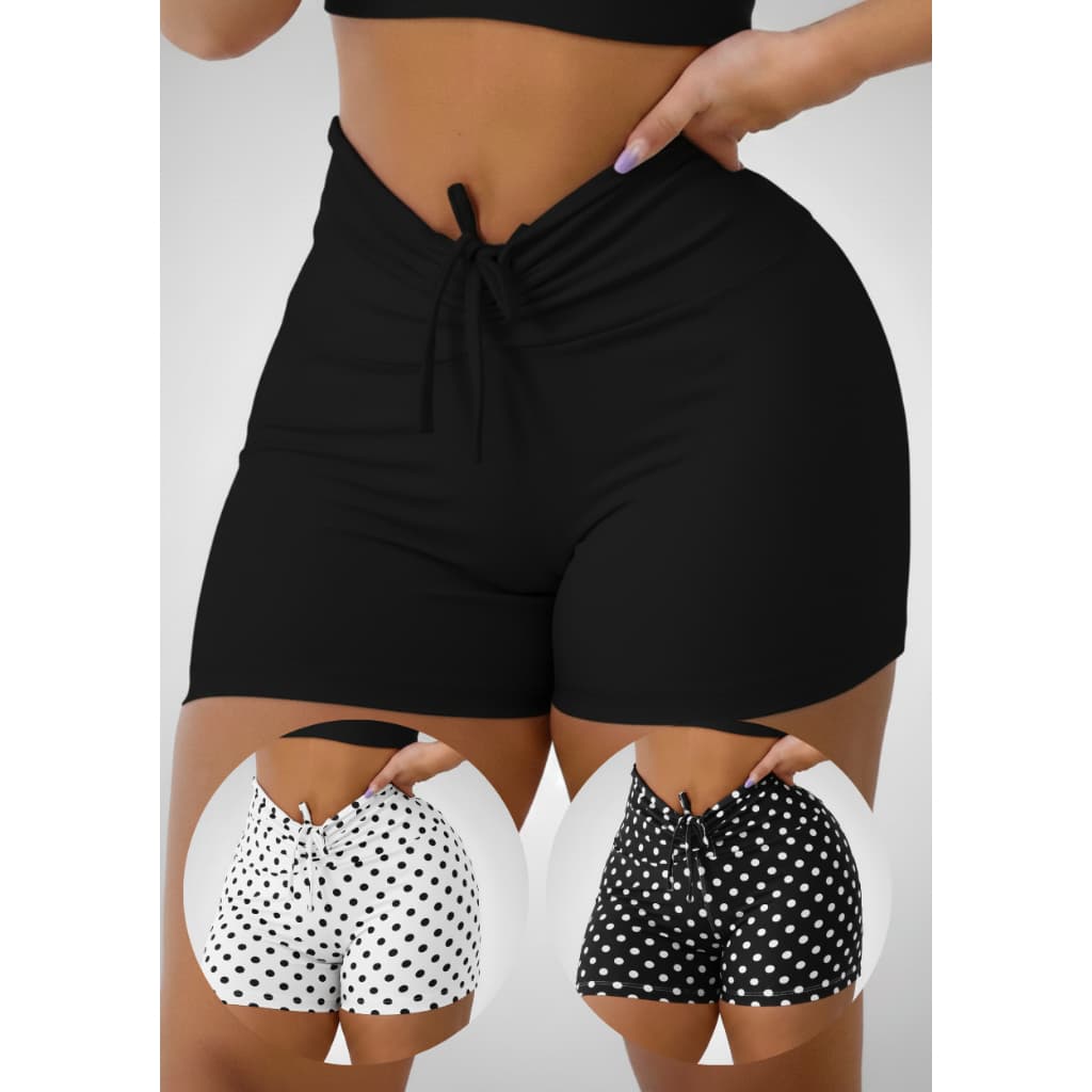 Shortinhos em Suplex premiun  para academia com cordinha- M/G/GG.