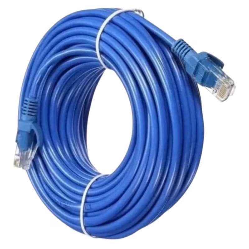 Cabo De Rede Blindado 10m Ethernet Rj45 Cat5/6 Azul Alta Velocidade
